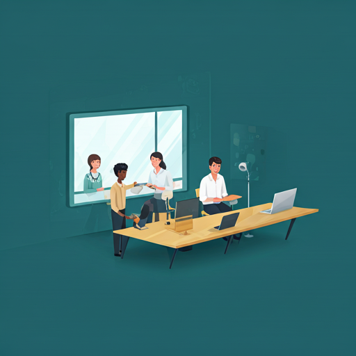 Diverse students in modern classroom